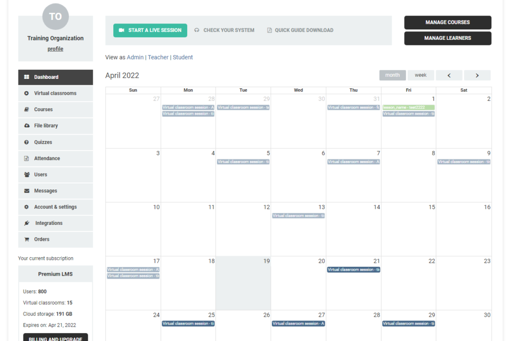 Learning Management System (LMS)